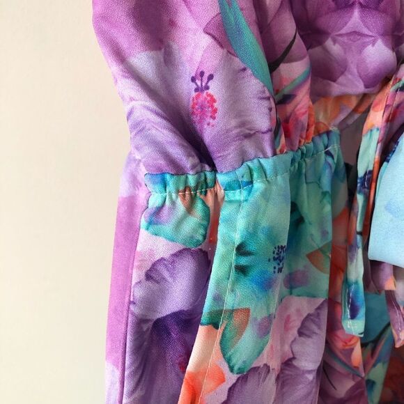 SABO Tie Front Floral Romper (Size:8) - Picture 3 of 5